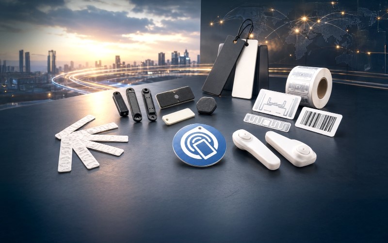 Assortment of RFID tags and labels for enterprise applications