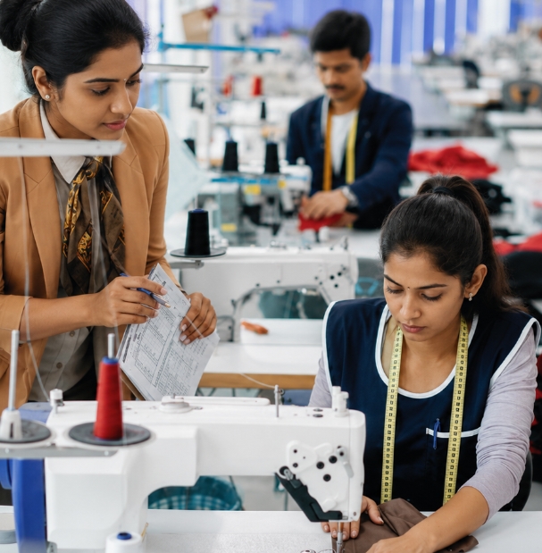 retail-rfid-apparel-inventory-solutions Apparel workers representing RFID-enabled retail inventory and supply chain operations