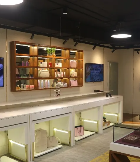 Retail product display inside the PanchaJanya Experience Centre